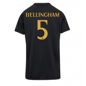 Lacne Ženy Futbalové dres Real Madrid Jude Bellingham #5 2023-24 Krátky Rukáv - Tretina